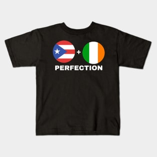 Puerto Rican Plus Irish Perfection Mix Flag Heritage Gift Kids T-Shirt